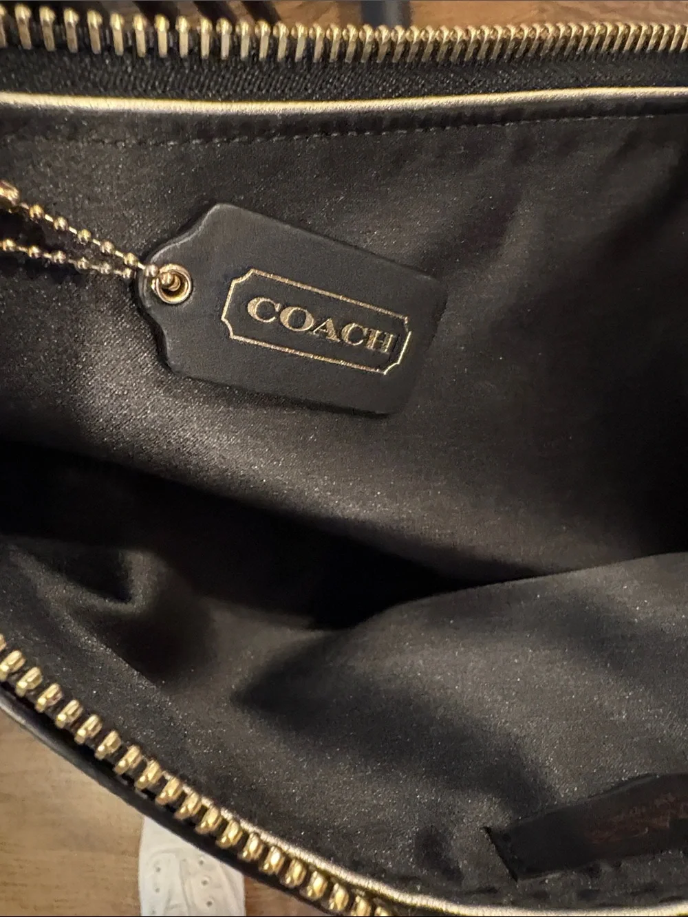 Coach Black Pebbled Leather Satchel with Gold Hardware